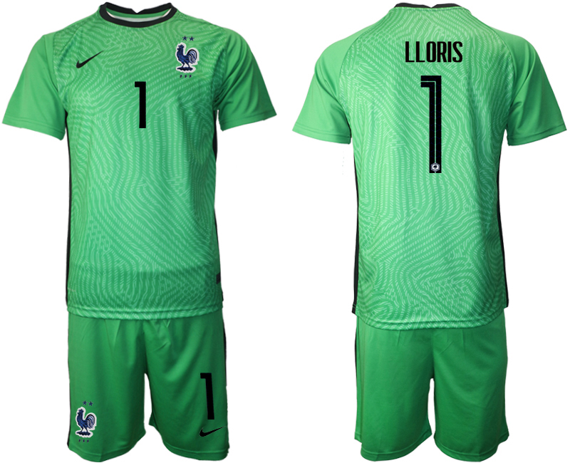 2020-21 France green goalkeeper 1# LLORIS soccer jerseys