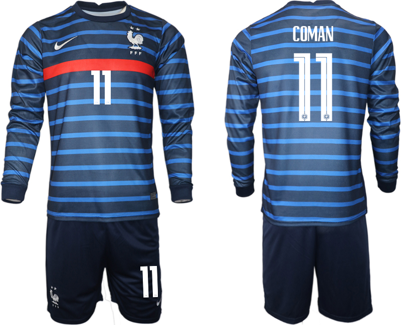 2020-21 France home 11# COMAN long sleeve soccer jerseys