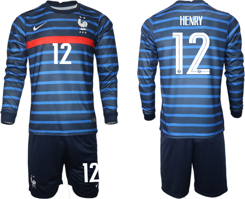 2020-21 France home 12# HENRY long sleeve soccer jerseys