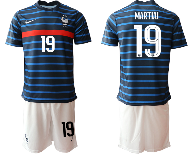 2020-21 France home 19# MARTIAL soccer jerseys