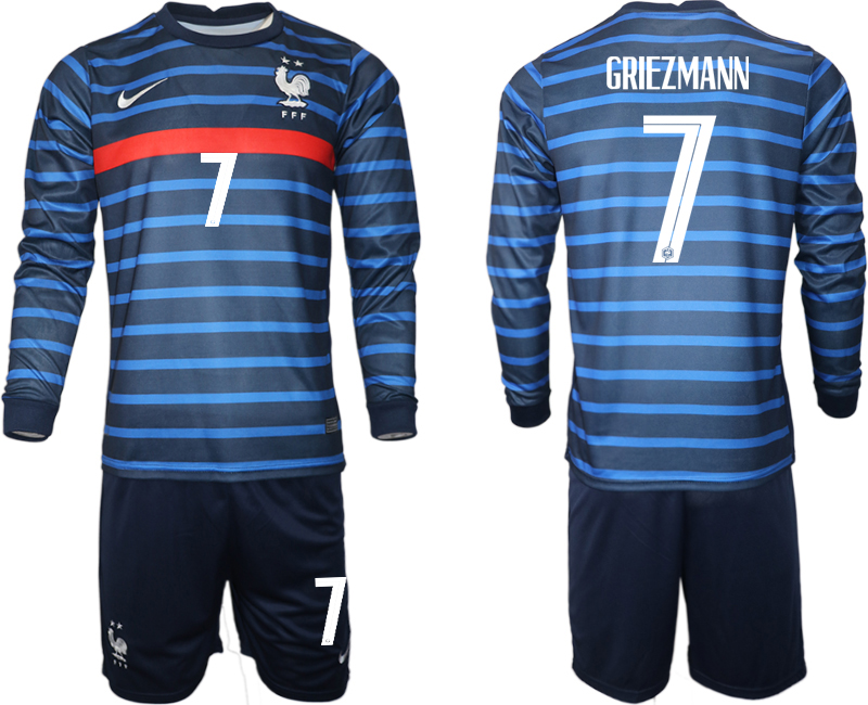 2020-21 France home 7# GRIEZMANN long sleeve soccer jerseys