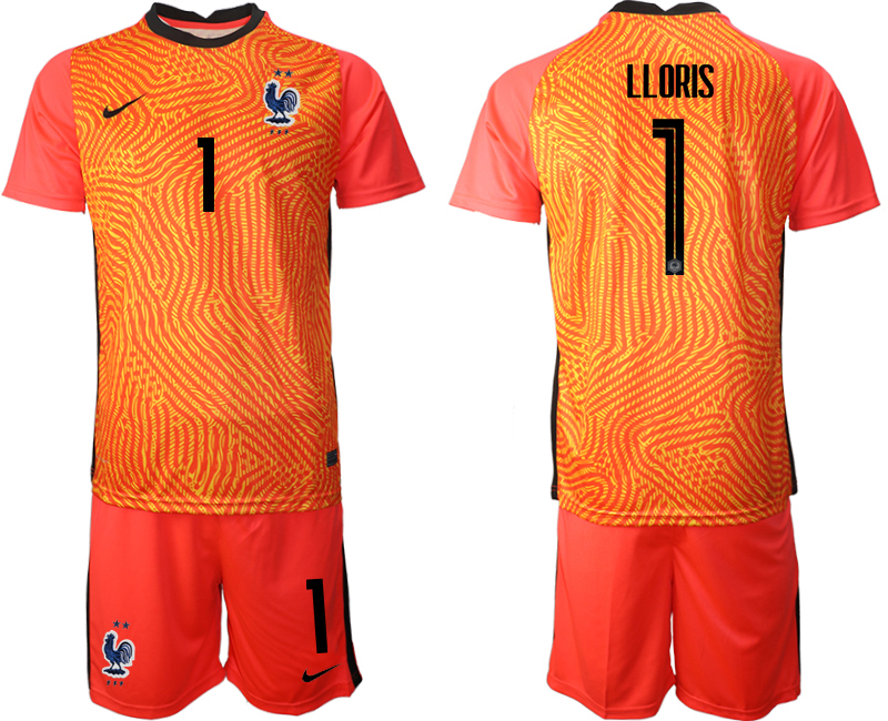 2020-21 France red goalkeeper 1# LLORIS soccer jerseys