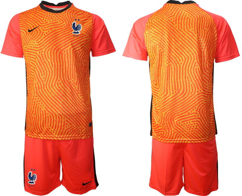 2020-21 France red goalkeeper soccer jerseys