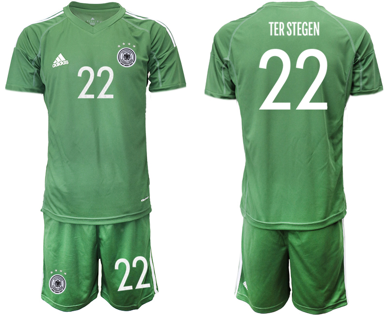 2020-21 Germany army green goalkeeper 22# TER STEGEN soccer jerseys