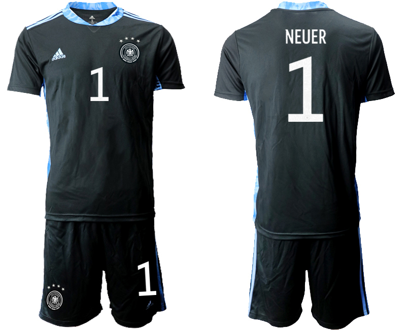 2020-21 Germany black goalkeeper 1# NEUER soccer jerseys