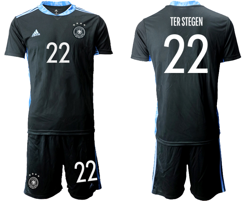 2020-21 Germany black goalkeeper 22# TER STEGEN soccer jerseys