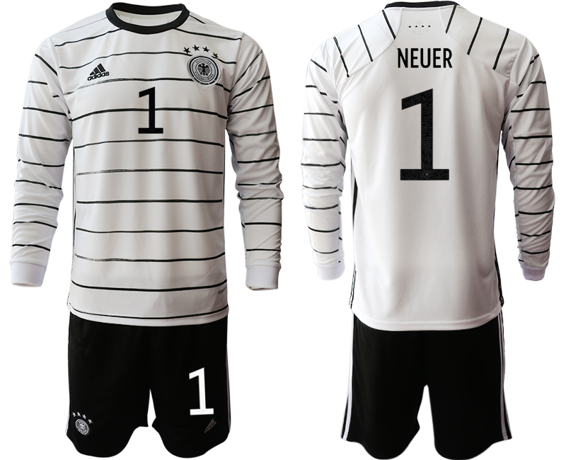 2020-21 Germany home 1# NEUER long sleeve soccer jerseys