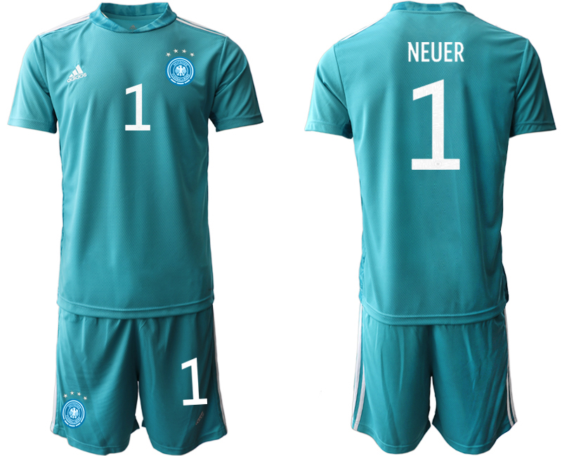 2020-21 Germany lake blue goalkeeper 1# NEUER soccer jerseys