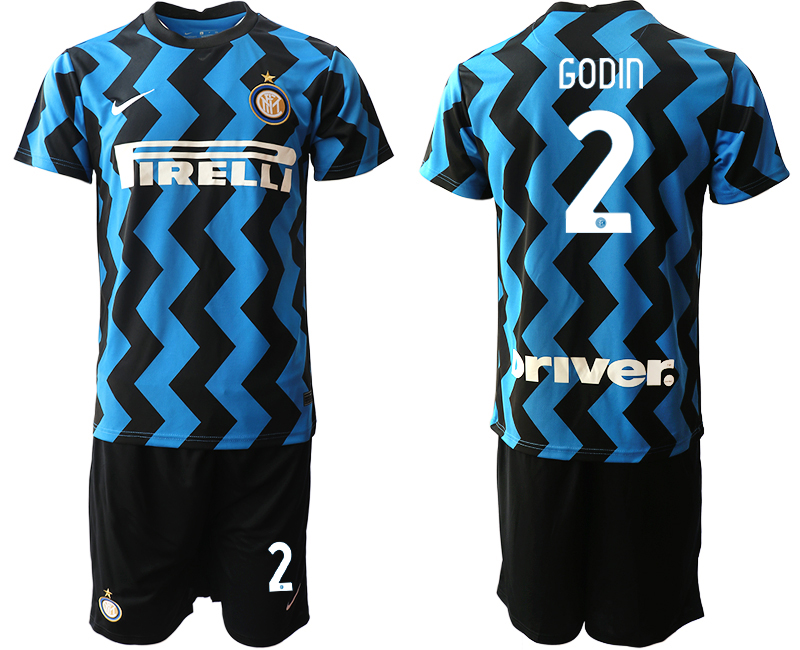 2020-21 Inter Milan 2 GODIN Home Soccer Jersey