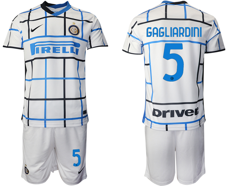 2020-21 Inter Milan 5 GAGLIARDINI Away Soccer Jersey