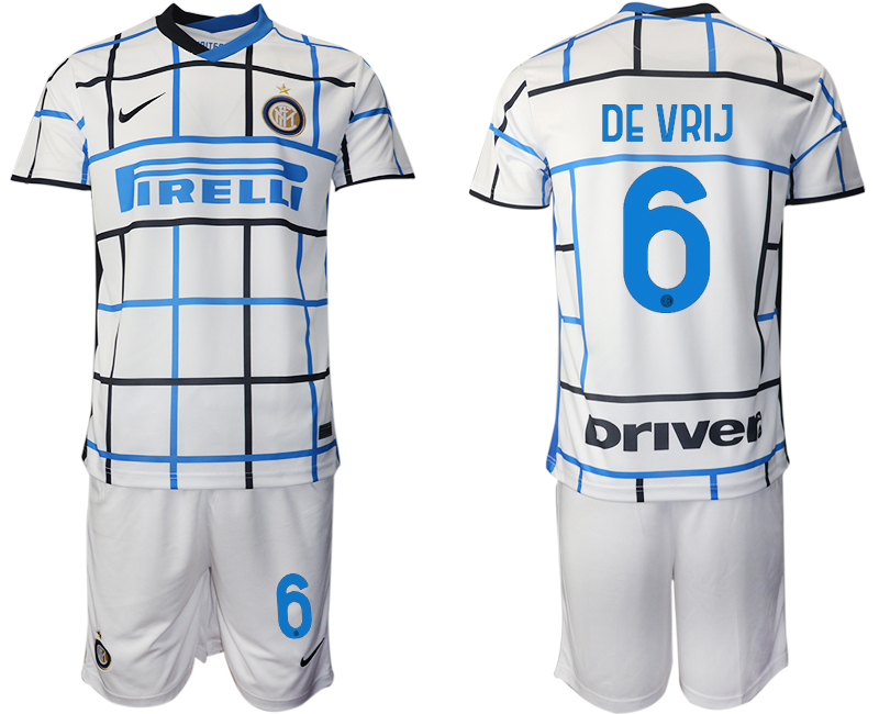 2020-21 Inter Milan 6 DE VRIJ Away Soccer Jersey