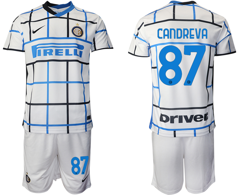 2020-21 Inter Milan 87 CANDREVA Away Soccer Jersey