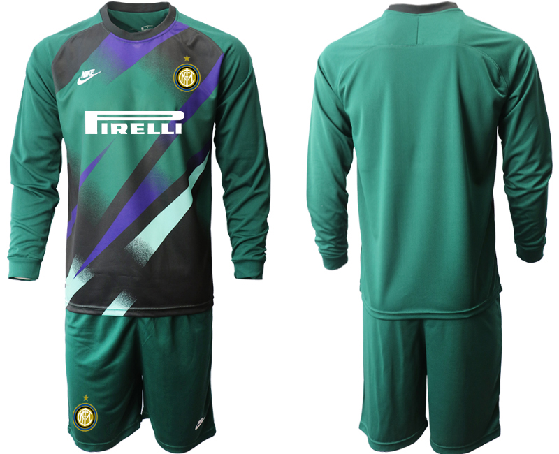 2020-21 Inter Milan Dark green goalkeeper long sleeve soccer jerseys