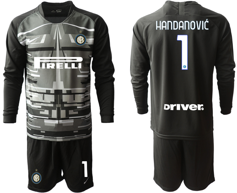 2020-21 Inter Milan black goalkeeper 1# HANDANOVIC long sleeve soccer jerseys