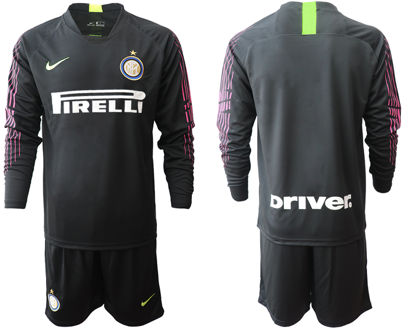 2020-21 Inter Milan black goalkeeper long sleeve soccer jerseys.