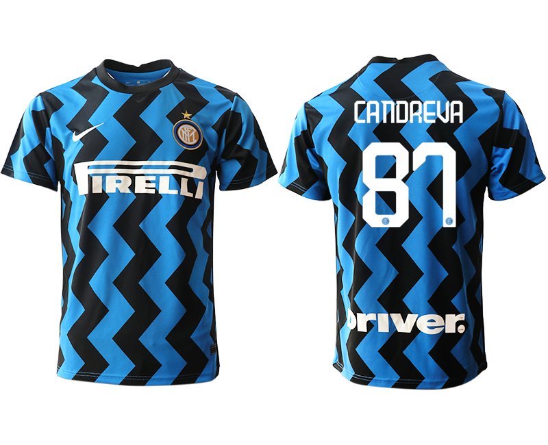 2020-21 Inter Milan home aaa version 87# CANDREVA soccer jerseys