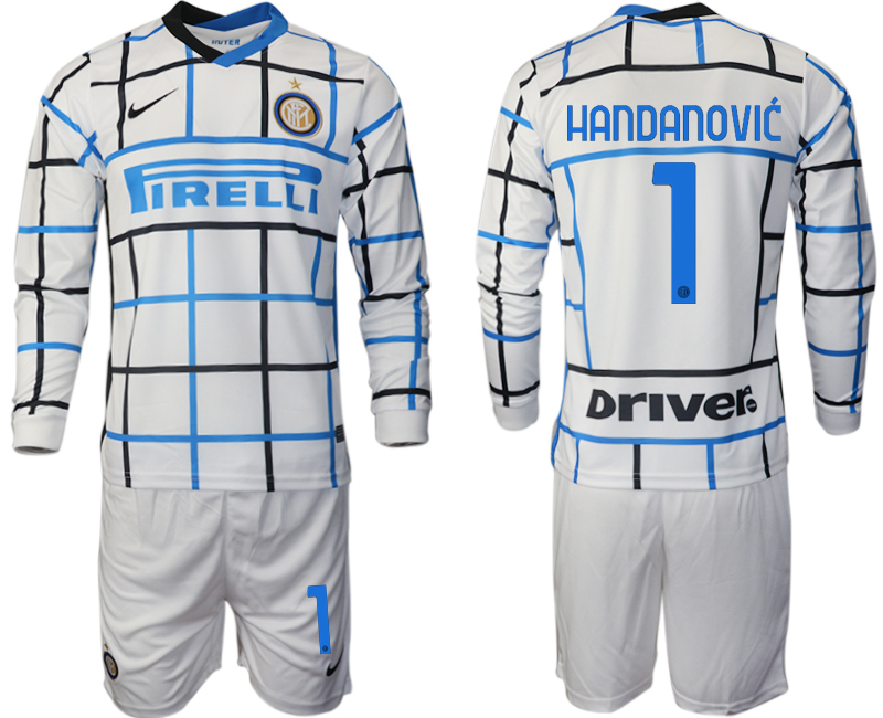 2020-21 Inter milan away 1# HANDANOVIC long sleeve soccer jerseys