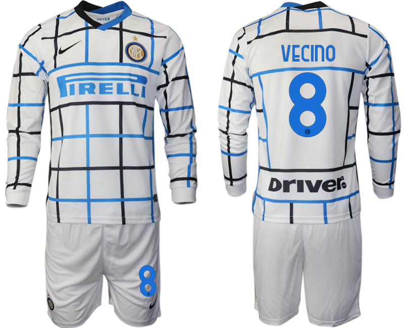 2020-21 Inter milan away 8# VECINO long sleeve soccer jerseys