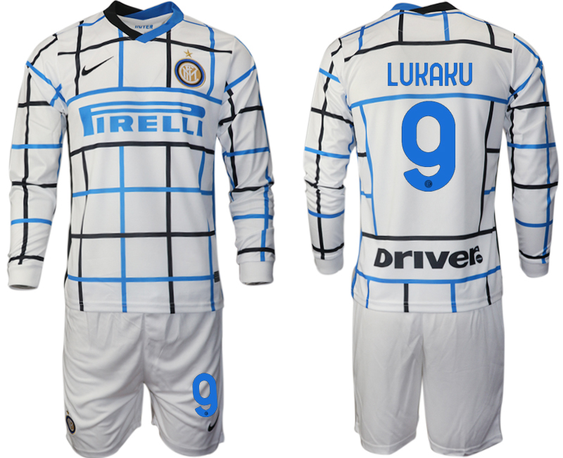 2020-21 Inter milan away 9# LUKAKU long sleeve soccer jerseys