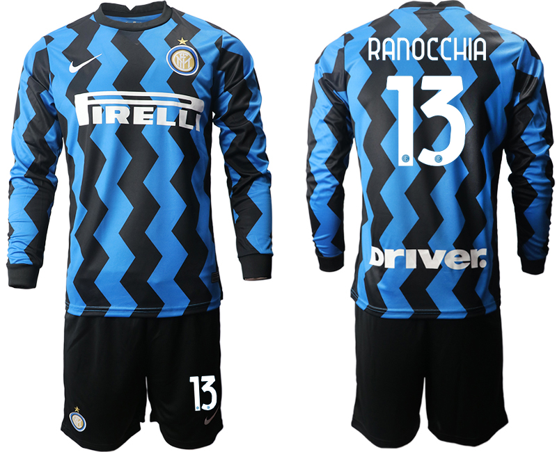 2020-21 Inter milan home 13# RANOCCHIA long sleeve soccer jerseys