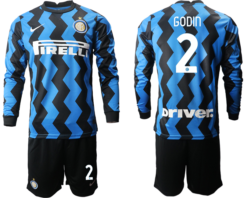 2020-21 Inter milan home 2# GODIN long sleeve soccer jerseys