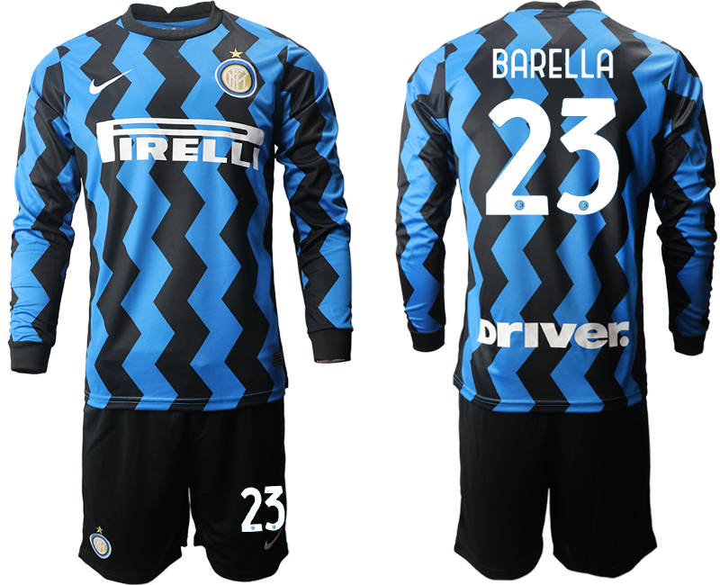 2020-21 Inter milan home 23# BARELLA long sleeve soccer jerseys