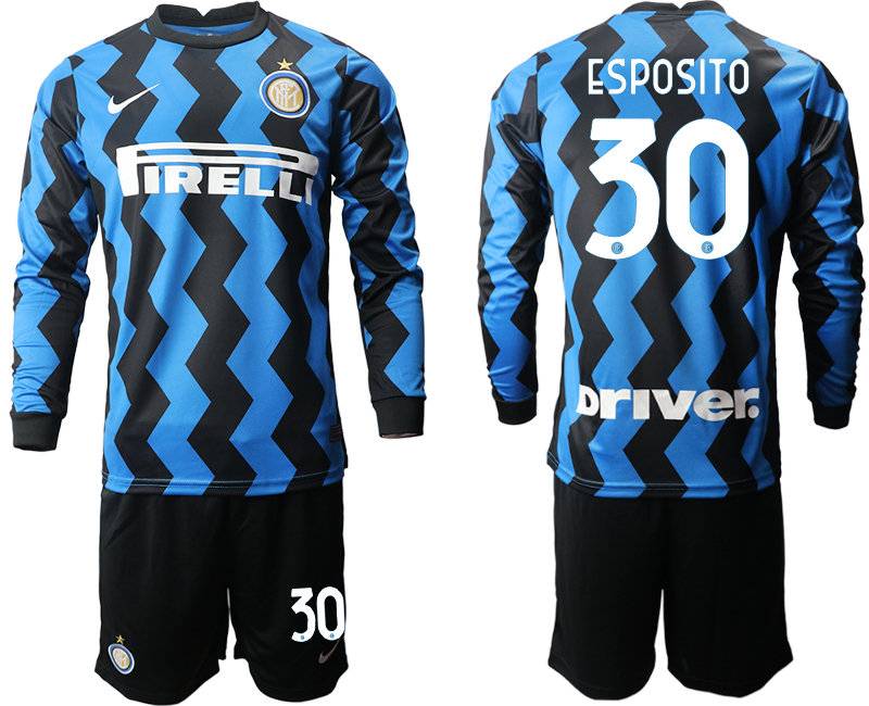 2020-21 Inter milan home 30# SEPOSITO long sleeve soccer jerseys