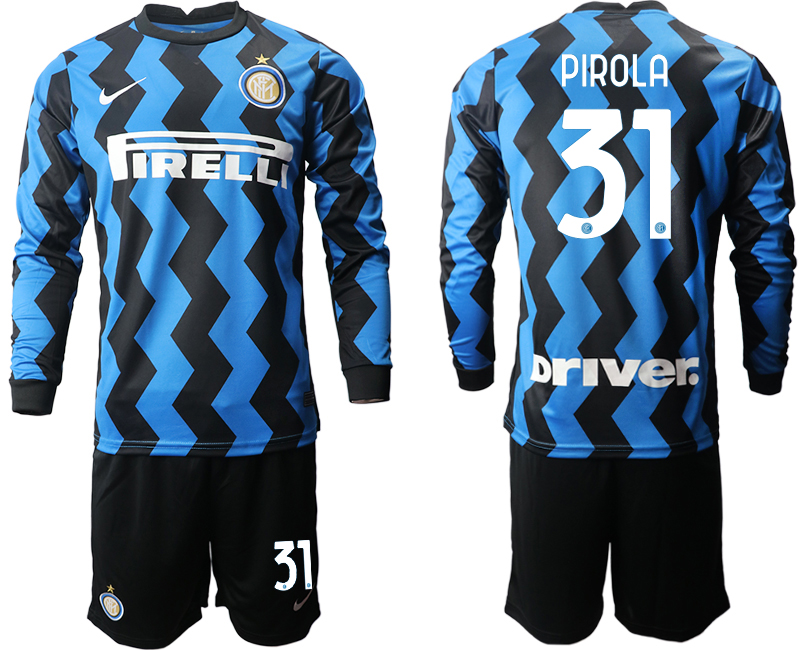 2020-21 Inter milan home 31# PIROLA long sleeve soccer jerseys