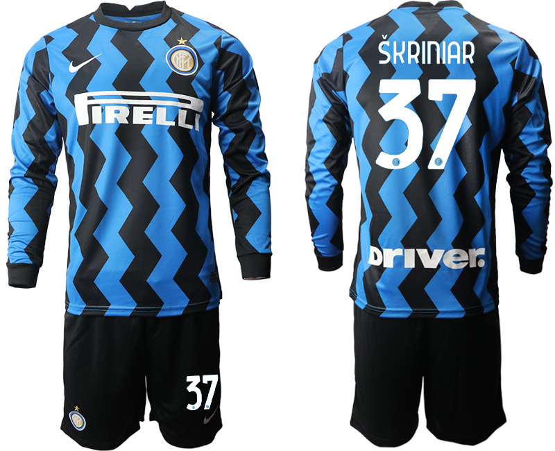 2020-21 Inter milan home 37# SKRINIAR long sleeve soccer jerseys