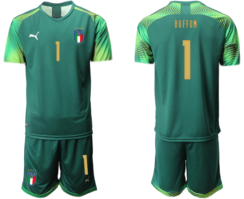 2020-21 Italy Dark green goalkeeper 1# BUFFON soccer jerseys