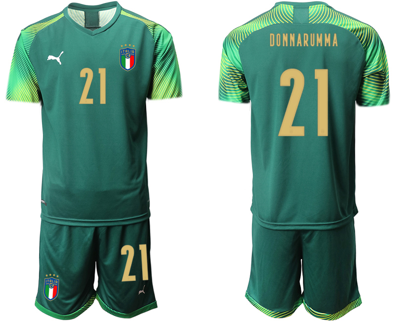 2020-21 Italy Dark green goalkeeper 21# DONNARUMMA soccer jerseys