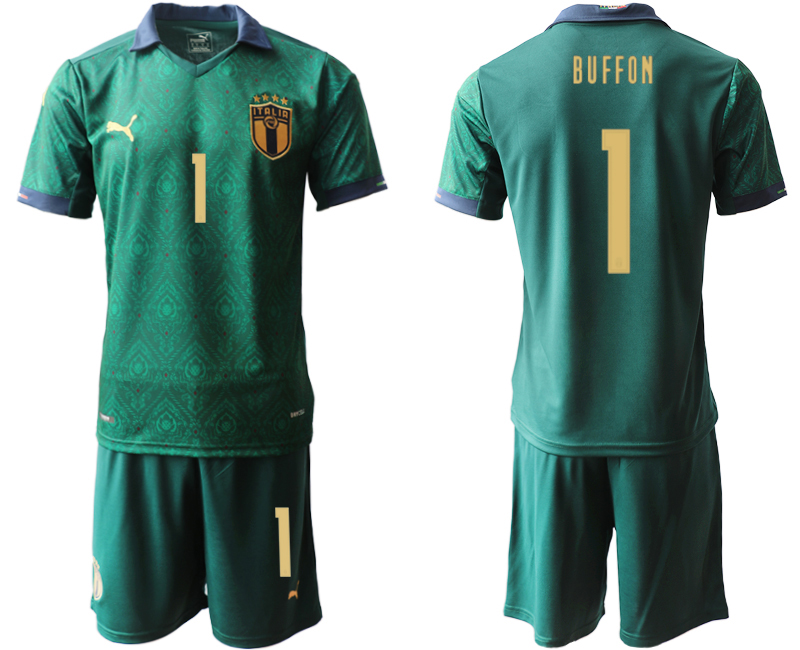 2020-21 Italy away 1# BUFFON Dark green soccer jerseys