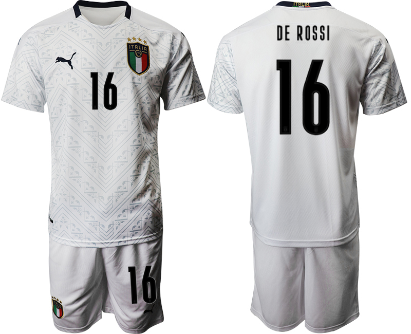 2020-21 Italy away 16# DE ROSSI soccer jerseys