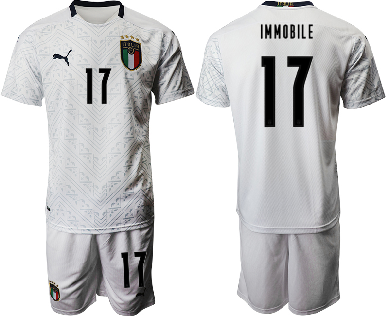 2020-21 Italy away 17# IMMOBILE soccer jerseys