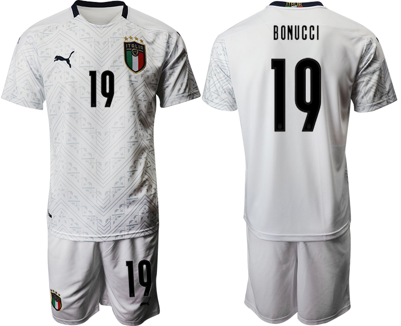 2020-21 Italy away 19# BONUCCI soccer jerseys