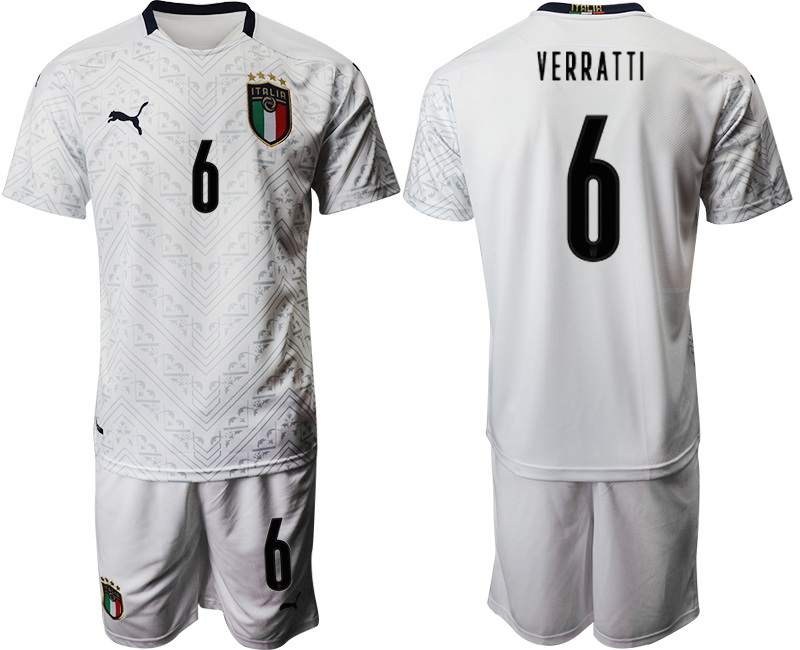 2020-21 Italy away 6# VERRATTI soccer jerseys