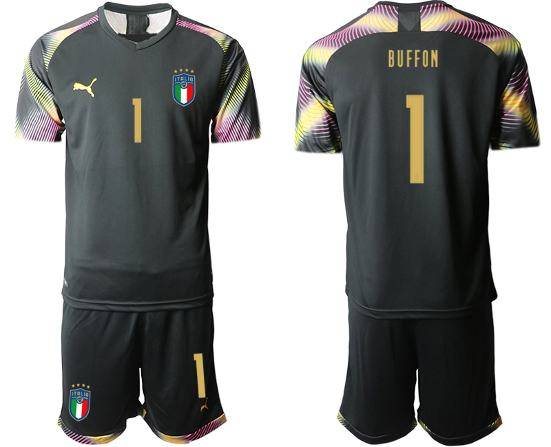 2020-21 Italy black goalkeeper 1# BUFFON soccer jerseys