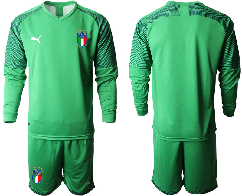 2020-21 Italy green goalkeeper long sleeve soccer jerseys