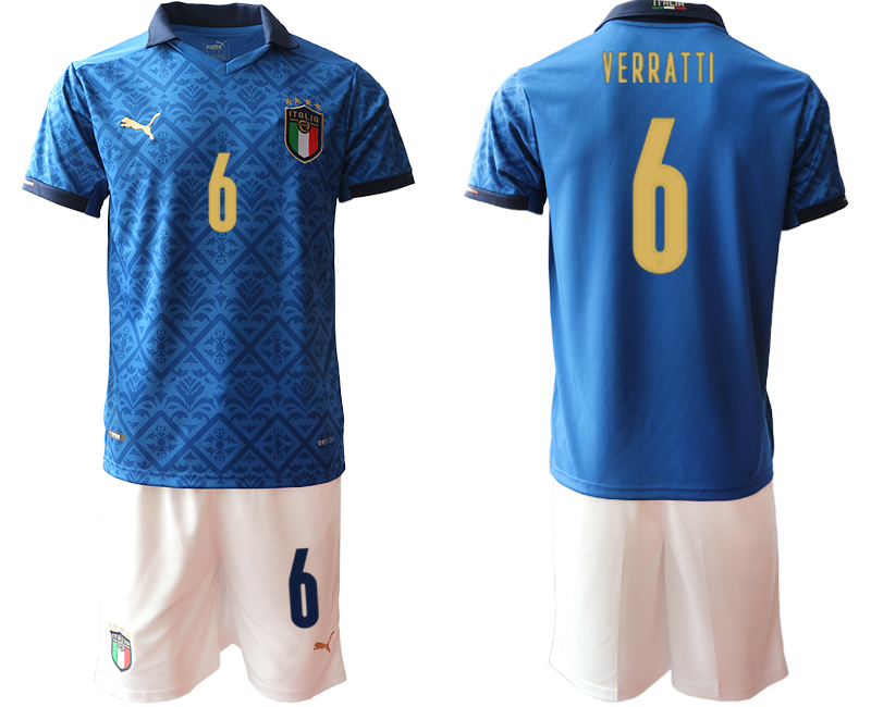 2020-21 Italy home 6# VERRATTI soccer jerseys