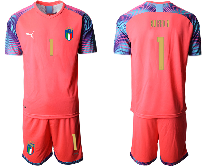 2020-21 Italy pink goalkeeper 1# BUFFON soccer jerseys