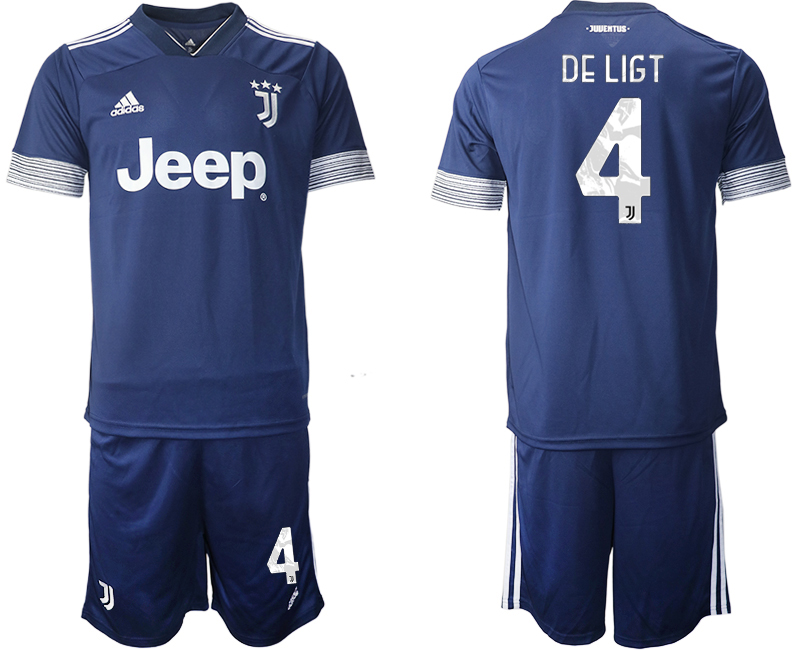 2020-21 Juventus 4 DE LIGT Away Soccer Jersey