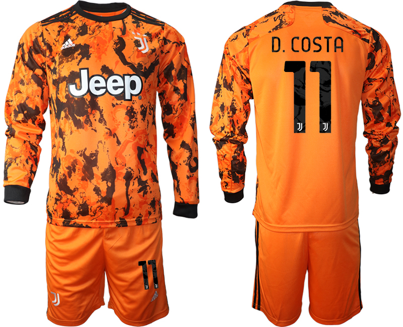 2020-21 Juventus away  11# D.COSTA long sleeve soccer jerseys