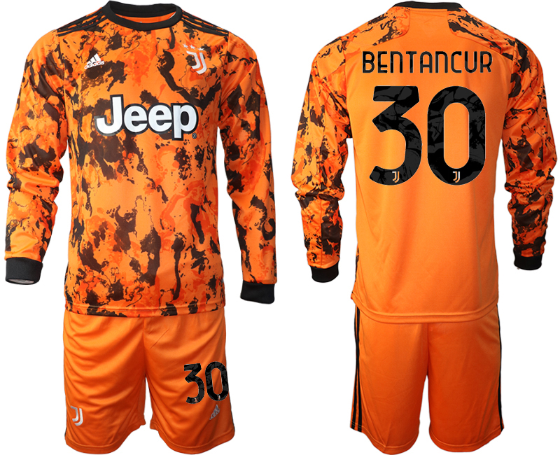 2020-21 Juventus away  30# BENTANCUR long sleeve soccer jerseys