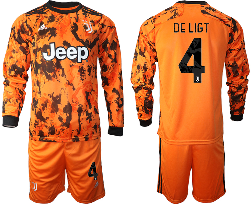 2020-21 Juventus away  4# DE LIGT long sleeve soccer jerseys