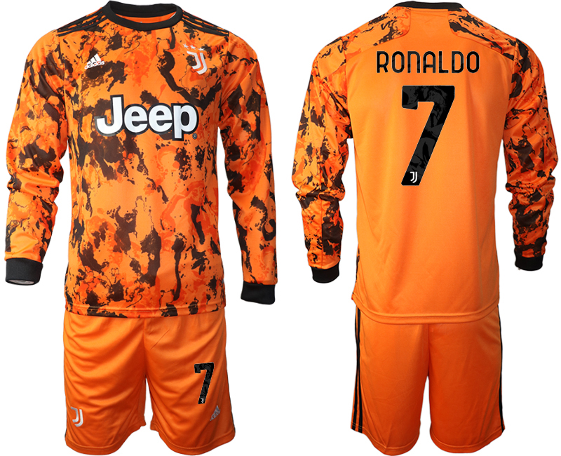 2020-21 Juventus away  7# RONALDO long sleeve soccer jerseys