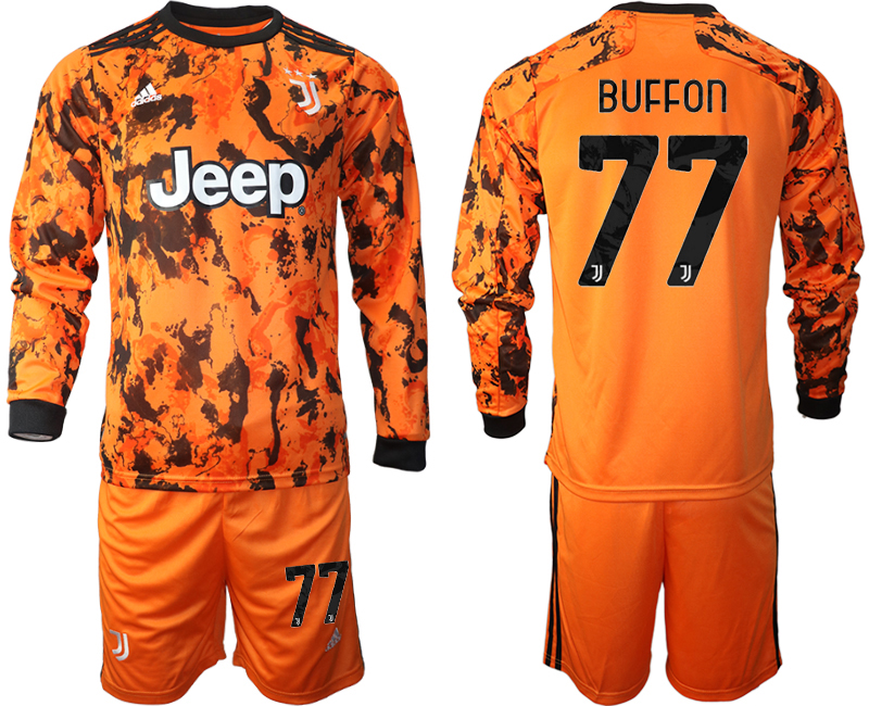 2020-21 Juventus away  77# BUFFON long sleeve soccer jerseys