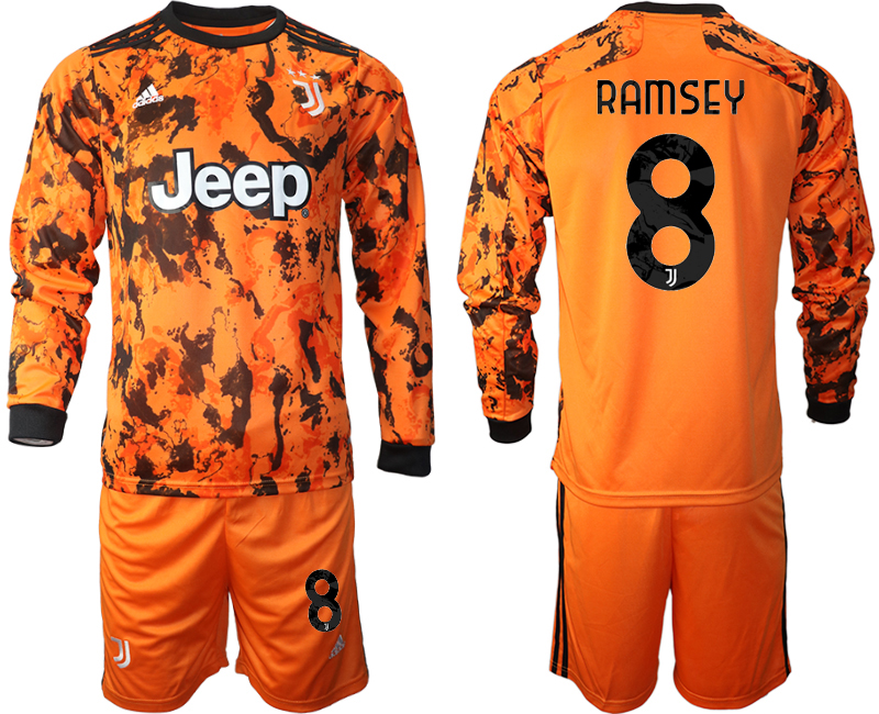 2020-21 Juventus away  8# RAMSEY long sleeve soccer jerseys