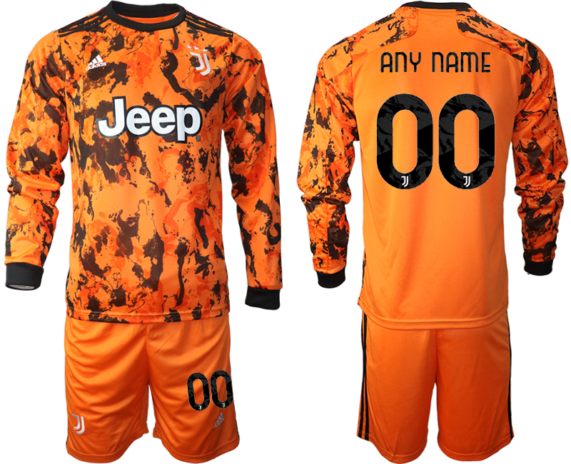 2020-21 Juventus away  any name custom long sleeve soccer jerseys