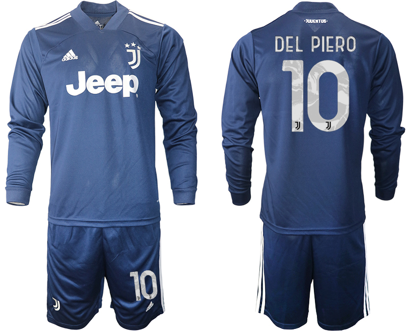 2020-21 Juventus away 10# DEL PLERO long sleeve soccer jerseys