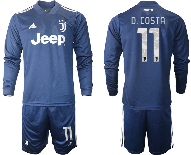 2020-21 Juventus away 11# D.COSTA long sleeve soccer jerseys